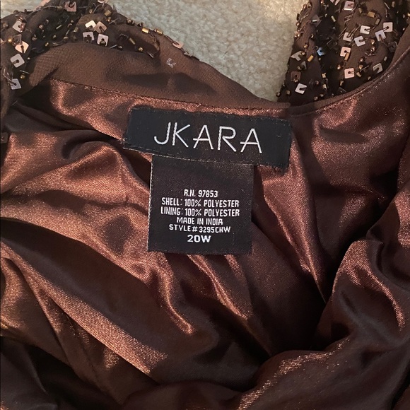 JKARA size 20W chocolate brown excellent condition formal dress - Picture 9 of 10